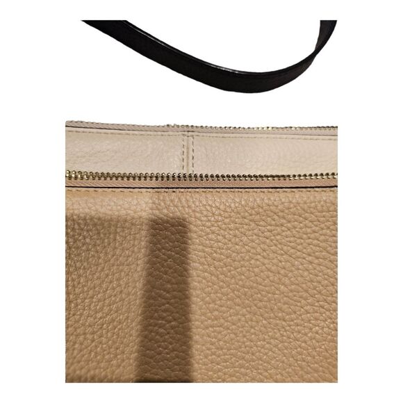 COLE HAAN Tri-Color Crossbody ~ Tan Cream Black - Picture 7 of 11